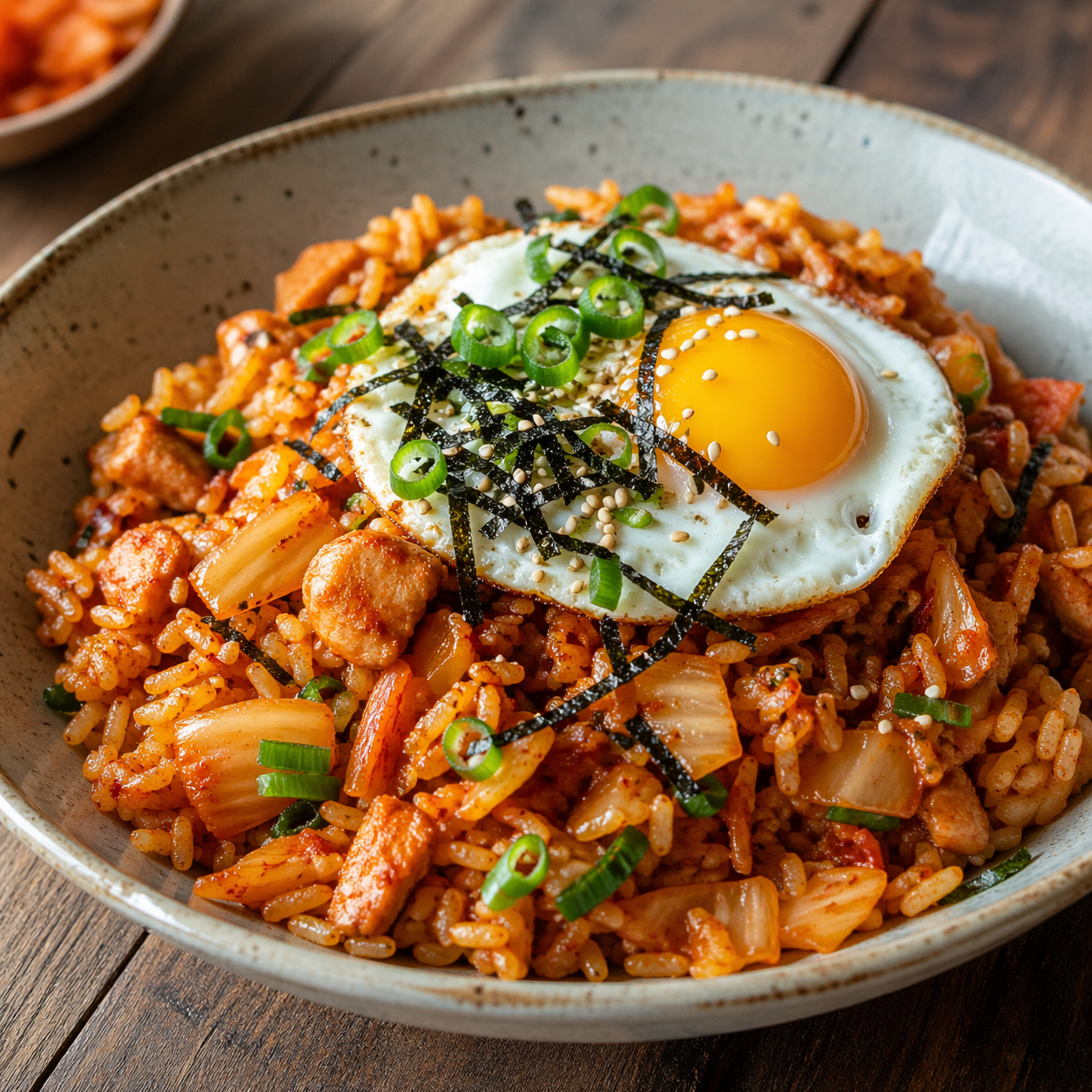 Kimchi praeriis (Kimchi Bokkeumbap)